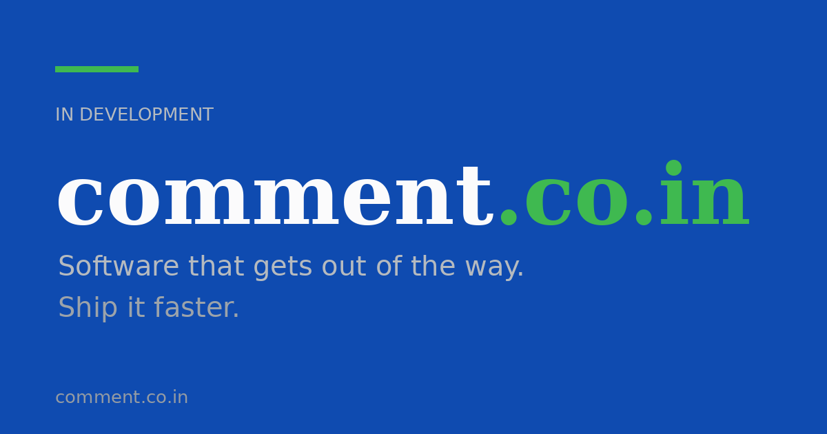 Link preview image for comment.co.in